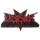 Desaster - Spikes, Chains, Bullets, Leather and Metalized Blood!! (Shaped Back Patch)